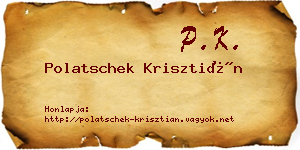 Polatschek Krisztián névjegykártya